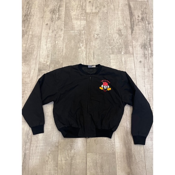 Vintage Disney Bottoms Up Mickey Mouse Embellised Sequin Bonner Jacket‎ M - Picture 2 of 8